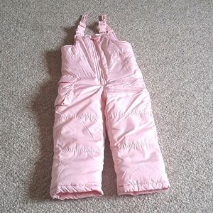 London Fog Girls' Insulated Front-Zip Snow Bib.